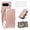 RoseGold, variant on Asuwish Google Pixel 9 Pro XL / Pixel 10 Pro XL Wallet Case, matte Leather Flip Cover with Wrist Strap, 3 Card Holder Slots, Kickstand & Shockproof – Black