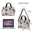 thumbnail image 3 of FORMRS 16" Laptop Bag Carrying Sleeve Case with Handle Travel Shoulder Briefcase, Gray Cartoon Pattern, 3 of 8