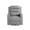 thumbnail image 2 of Relax A Lounger Avery Modern Recliner, Grey Faux Leather, 2 of 17