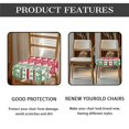 thumbnail image 5 of SEANATIVE Happy Christmas Chair Seat Covers Stretchable Dining Chair Covers 6 Pack Anti-Dust Chair Seat Slipcovers with Elastic Bottom Living Dining Room Hotel Home Kitchen Xmas Decor, 5 of 7