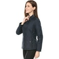 thumbnail image 4 of INSPIRE CHIC Women's Stand Collar Long Sleeves Zip Up Lightweight Quilted Jacket Blue S, 4 of 7
