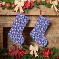 thumbnail image 6 of Sikiie Blue Flower Skull Christmas Stockings,18 Inches Christmas Stockings Xmas Hanging Stockings for Family Christmas Decorations & Gifts, 6 of 7
