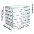 thumbnail image 2 of Cosmetic Makeup Organizer 5 Drawer Acrylic Storage Solution for Cosmetics Jewelry Beauty Supplies Organizers for College Dorm Girl's Room Clear Design, 2 of 4