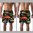 thumbnail image 3 of luoweisi Men's Beach Shorts Quick Dry Swim Trunks with Mesh Lining Fish 2XL, 3 of 5