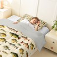 thumbnail image 4 of Manfei Hippie Freshwater Fish Twin Comforter Sets, Wildlife Bedding Set, Cream, Gray Reversible, 2pcs, 1 Comforter and 1 Pillowcase, 4 of 7