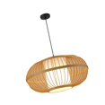 thumbnail image 3 of Runquan Bamboo Woven Pendant Lamp with Adjustable Cord Handmade Traditional Rustic Weave Ceiling Light for Kitchen Restaurant Hallway G, 3 of 8