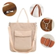 thumbnail image 3 of Bolso de mujer portátil, sencillo bolso retro de un solo hombro beige, 3 of 5