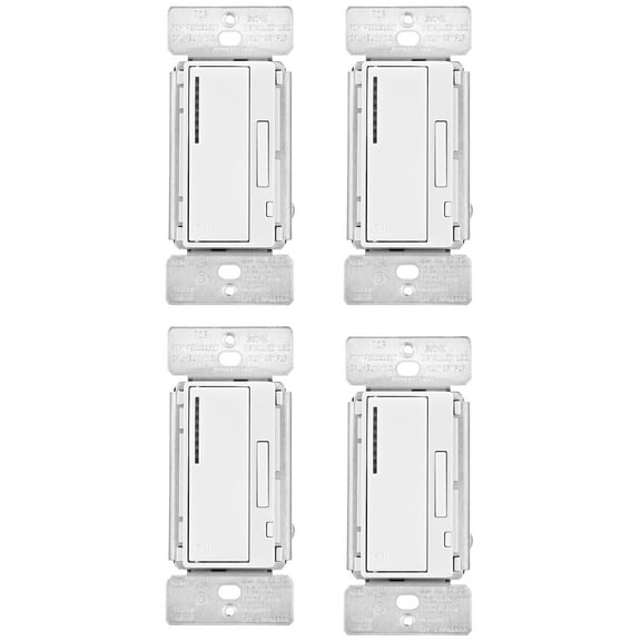 (case of 4) EATON RF9640-NDW Z-Wave Plus Universal Dimmer, White, single pole, 120Vac