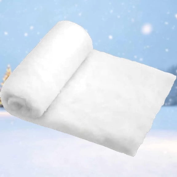 99'' 45'' Fluffy Fake Snow Blanket, Lifelike Artificial Snow Sheet, Ideal for Mantel, Christmas Village and Winter Holiday Scene Decor