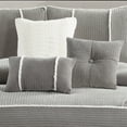 thumbnail image 5 of Lanco 7 Piece Grey Comforter Set , Queen Size Corduroy Peicework Bedding , All Season Bedding Set , Bed Skirt, Pillows & Shams, 5 of 7