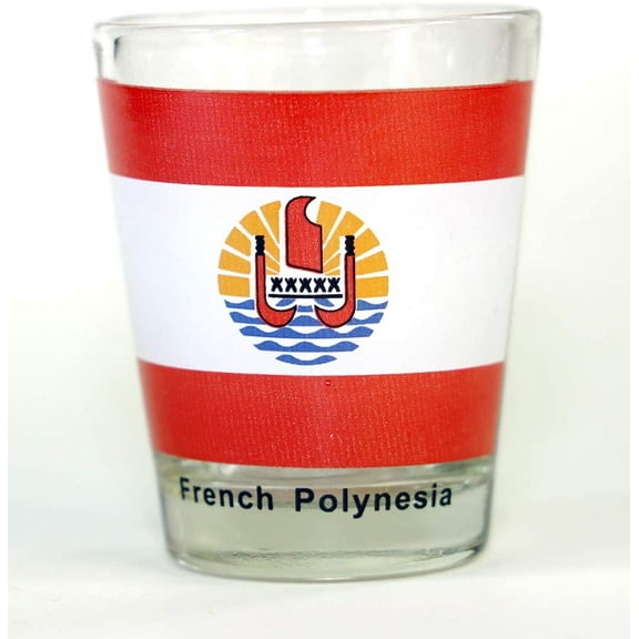 French Polynesia Flag Shot Glass