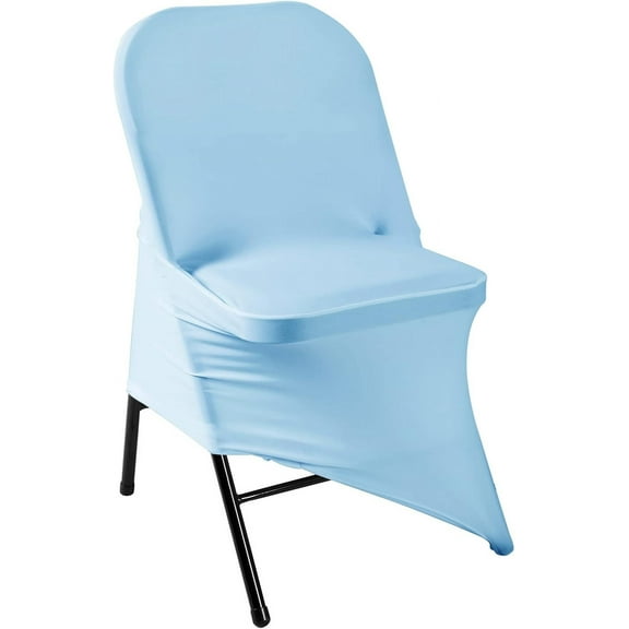 Party, Banquet, Holidays, Celebration Chair Covers, Folding Chair Covers, Universal Fitted Chair Slipcovers for Wedding, sky blue