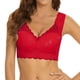 thumbnail image 3 of Gibobby Brasieres anchos de espalda Copa completa fina y cómoda para mujer, sin aros, par de soporte superior, sujetador de pecho, chaleco(Rojo,XL), 3 of 4