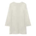 thumbnail image 3 of Off White Loose Dress Evening Dress Summer Dresses for Women Luxury Dress Long Sleeved Dress, 3 of 4