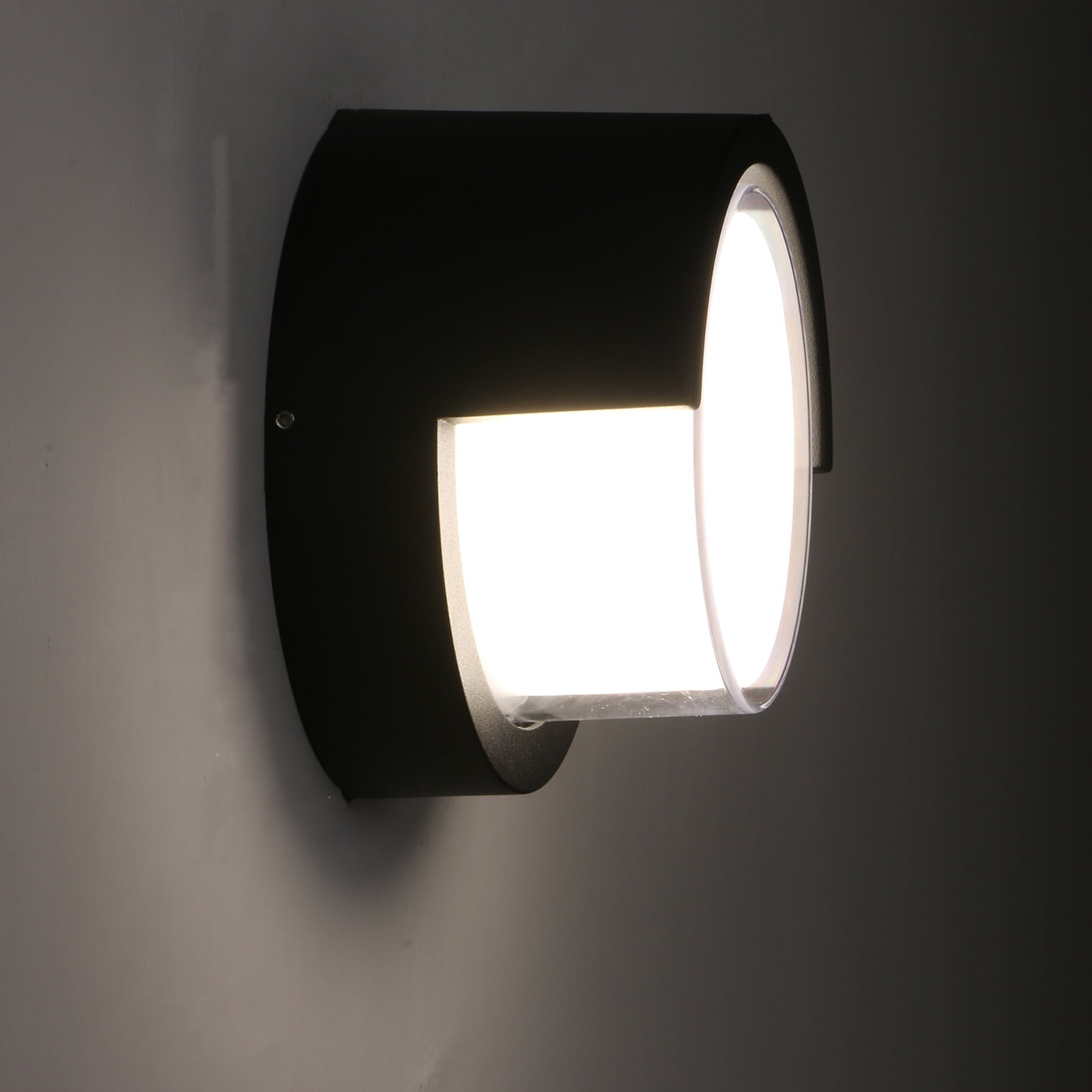 Pathson Outdoor Aluminum LED Wall Lantern Garden Light LED Black Waterproof Exterior Wall Lamp 8 Watt Power Saving