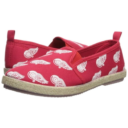 

FOCO NHL Women s Detriot Redwings Espadrille Slip On Canvas Shoe