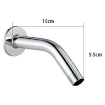 Cogfs Shower Head Extension Arm, 6 inch Extender Straight Angled Extra Hose Pipe Shower Accessory Part,Stainless Steel Finish