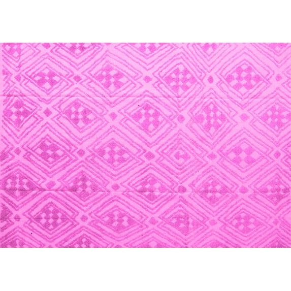 Ahgly Company Indoor Rectangle Abstract Pink Modern Area Rugs, 3' x 5'