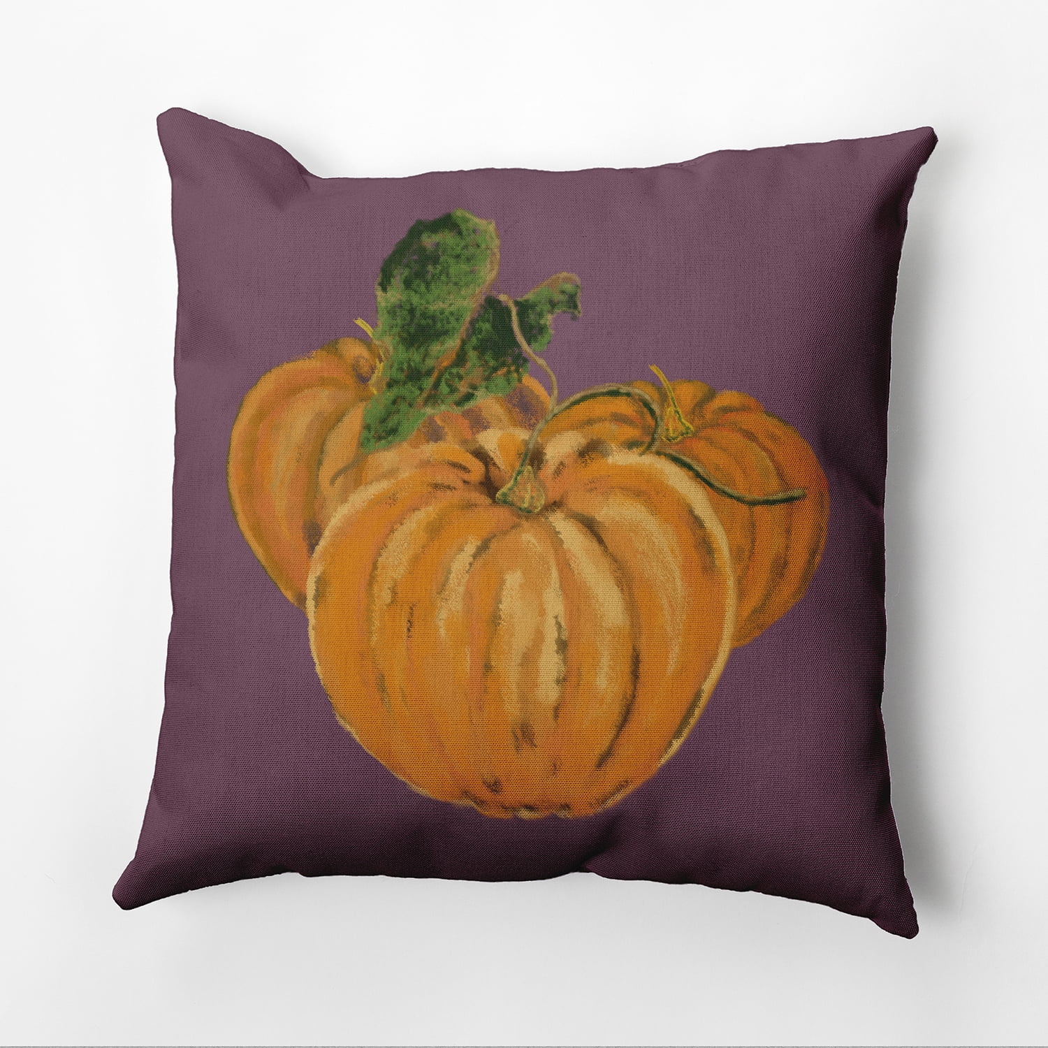 16" x 16" Simply Daisy Tres Calabazas Fall Polyester Accent Pillow, Purple Qty 1