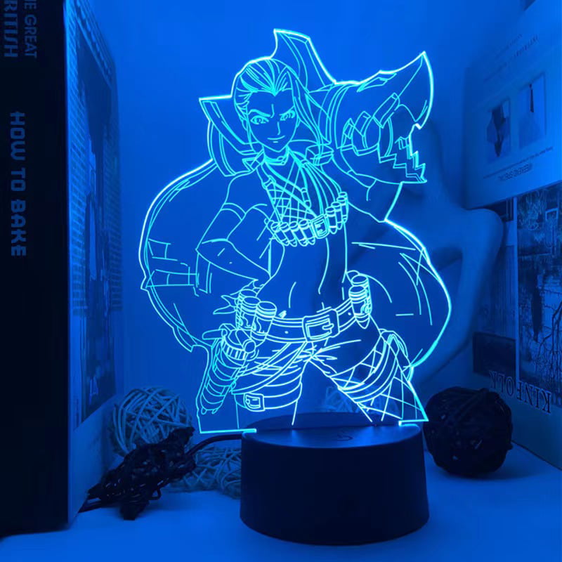 At placere nogle få sigte YSITIAN Jinx Arcane Acrylic Jinx Manga 3D Lamp Led Light Anime for Kids  Bedroom Decor Night Light Birthday Gift Room Desk YT02-285 - Walmart.com