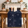 thumbnail image 2 of Table Runner 72 Inches Long for Kitchen Dining, Navy Blue Dresser Scarf Farmhouse, Dining Table Decorations for Wedding/Parties, Spring Flora 16 x 72 In, 2 of 8