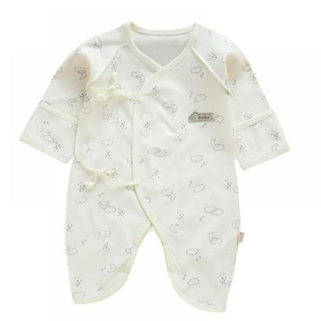 

Newborn Baby Romper Cute Infant Printed Clothes Buttons up Autumn Casual Pajamas Clothing