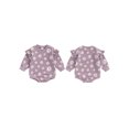 thumbnail image 3 of Aojekbee Baby Girl Sweatshirt Romper Flower Print Round Neck Long Sleeve Bubble Jumpsuit for Fall, 3 of 10