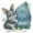 Gray Rabbit, variant on FLOPESN DIY Diamond Art Painting Easter Goblin Ornament Kits with Oval Base, Single-Sided Diamond Painting PET Craft for Home Decor