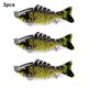 thumbnail image 4 of Naiovety Paquete de 3 señuelos de pesca de plástico de agua salada cebo falso atracción al aire libre Swimbaits artificiales Crankbait accesorio 10cm Pescar tipo 11 Naiovety OD023723-11, 4 of 6