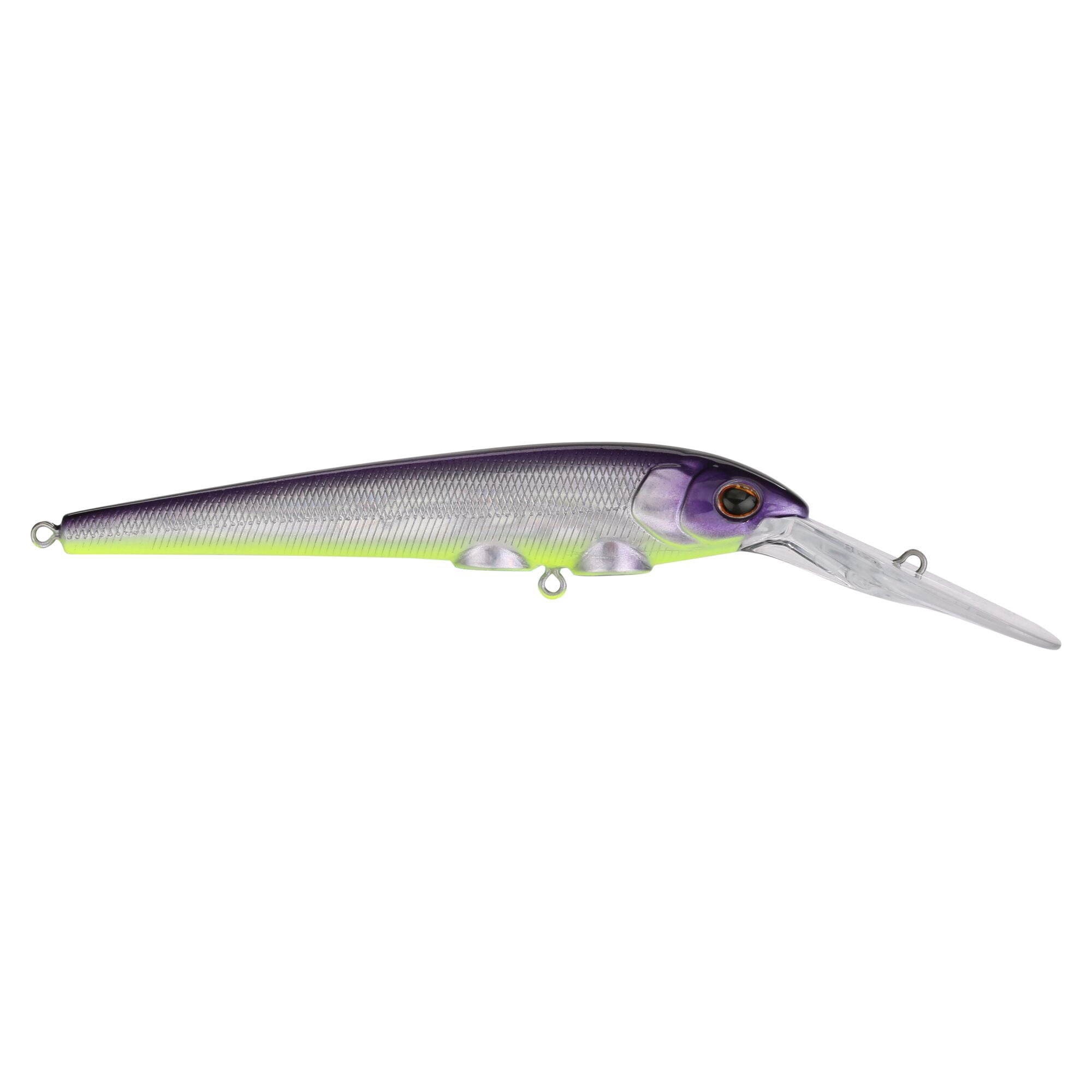 Berkley Deep Hit Stick, 3.75 in, Crankbaits, Purple Slime (1 Count)