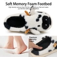 thumbnail image 4 of Ecetana Fuzzy Slippers for Women Cute Cow House Slippers Non-Slip Home Shoes with Memory Foam, 4 of 7