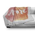 thumbnail image 3 of Amore Soft Flannel Fleece Throw Blanket, Love Theme Italian Way Inky Tangerine Toned Background with Brush Strokes Print, Cozy Plush for Indoor and Outdoor Use, 70" x 90", Multicolor, by Ambesonne, 3 of 6