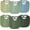 6 Pack-green, variant on Muslin Baby Bibs for Unisex Boys Girls, Cotton Drool Bibs, Adjustable Newborn Bibs for Drooling and Teething