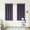 thumbnail image 1 of Quality Home'S Linen Texture Print Room Darkening Grommet Curtains - 52" X 84" - Purple (Set Of 2 Panels), 1 of 4