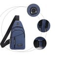 thumbnail image 4 of VANLOFE Crossbody Bag Chest Bag Shoulder Backpack With Headphone Hole for Men and Women, 4 of 6