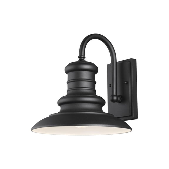 Generation Lighting Redding Station 12 1/2" Black Outdoor Wall Light