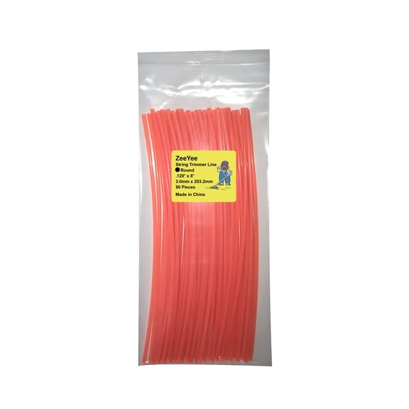 50-Piece Pre-Cut Round .120 Inches by 8 Inches Length String Trimmer Line