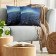 thumbnail image 5 of Ambesonne Paris Throw Pillow Cover 2 Pack, Eiffel Tower Cityscape, 16", Navy Blue, 5 of 5
