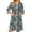 Green(Maple Leaf Print), variant on Lightweight Robes for Women Zipper 3/4 Length Sleeve Summer Bathrobes for Women Zipper Front Knee Length Maple Leaf Print Plus Size Bathrobe Nightgown with Pockets White L
