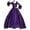Purple, variant on SMihono Summer Dress for Women Plus Size Women Retro Party Princess Cosplay Lace Floor Length Dress