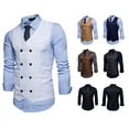 thumbnail image 4 of Chaleco de traje casual de doble botonadura para hombre, chaleco de moda de talla europea para hombre, 4 of 5
