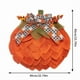 thumbnail image 3 of Corona de calabaza de 40 cm con lazos y bayas - Decoración de puerta principal de otoño para Halloween y Acción de Gracias - Decoración de pared con guirnaldas de calabazas, 3 of 8