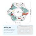 thumbnail image 6 of Hirioo Music Lover Dinosaur for Baby Cotton Petal Bib Drool Bibs for Baby Boy Unisex, 6 of 9