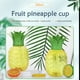 thumbnail image 5 of Copa De Fiesta De Verano Hawaiana 3/6 piezas 500ml vaso para beber con forma de piña/fresa con pajita para fiestas (1 piña), 5 of 9