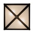 thumbnail image 3 of Meyda Tiffany 163101 Moose At Lake 2 Light 15" Wide Semi-Flush Square Ceiling Fixture -, 3 of 7