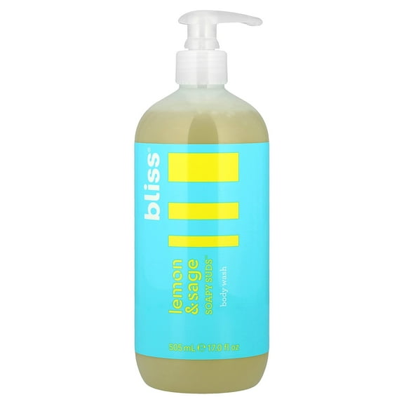 Bliss Lemon & Sage Soapy Suds Body Wash Gentle & Hydrating 17oz