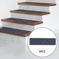 thumbnail image 3 of 5 piezas de poliéster con bordes suaves alfombras de escalera Corredores de escalera interior antideslizante Gris oscuro Macarena Escalones, 3 of 7