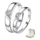 thumbnail image 5 of Anillos de Promesa Plata Fina 925 Corazon Parejas Compromiso, 5 of 5