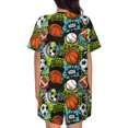 thumbnail image 3 of Rocae Balls for Two Piece Sleepwear Pajamas Sets for Women Soft Short-Sleeved Pjs with Lounge Shorts X-Large, 3 of 9