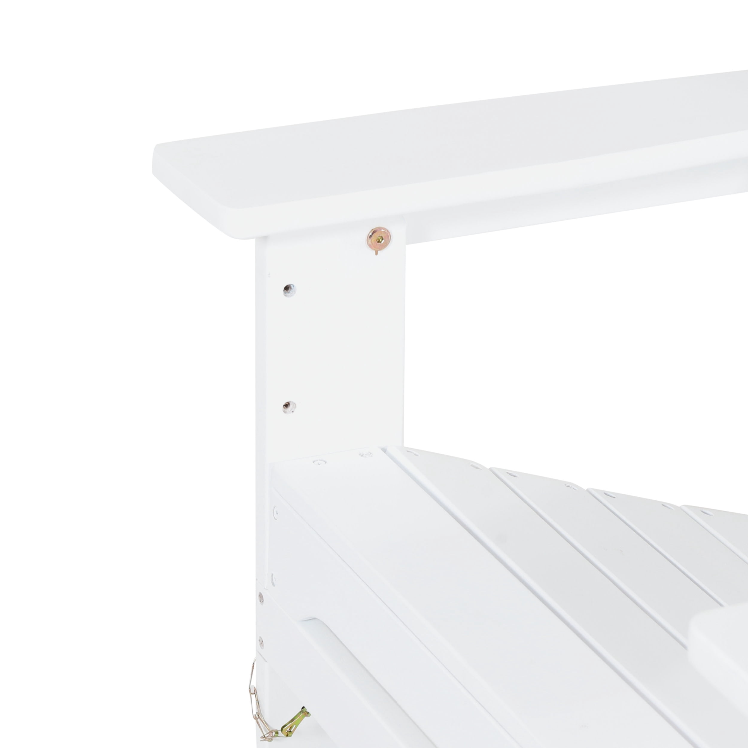 Noble House Eliphaz Folding Acacia Wood Adirondack Chair - White